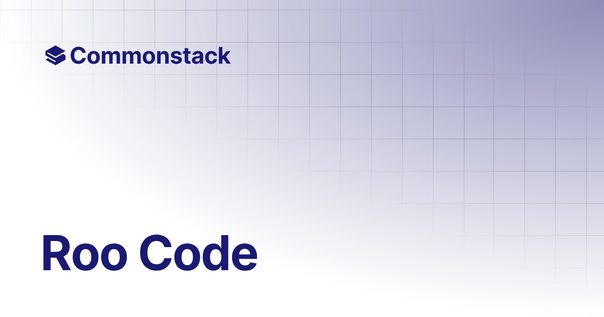 Roo Code | Commonstack