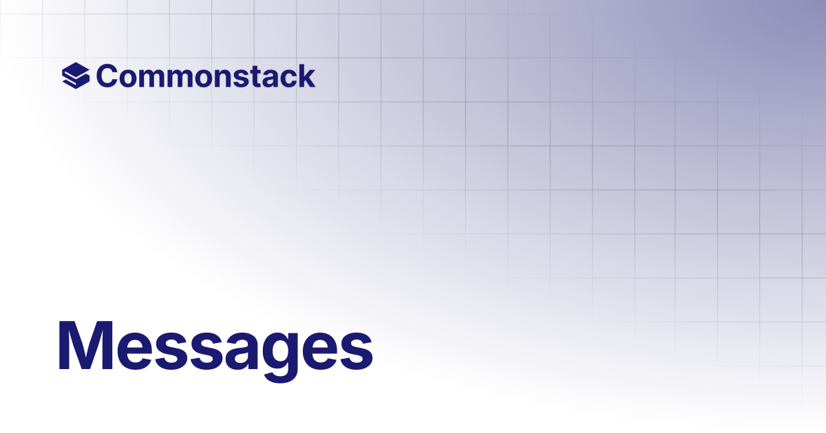 Messages | Commonstack